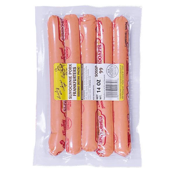 Свиные колбаски Franks – Предварительная упаковка – 14,11 унций (400 г)